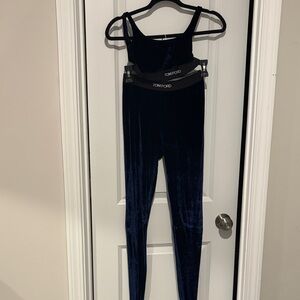 Tom Ford Women's Velvet Leggings - Deep Blue